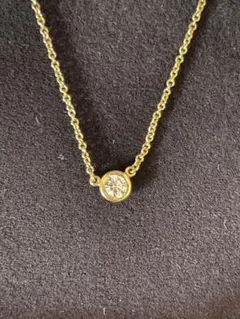 ティファニー バイザヤード ネックレス YG 0.35ct - メルカリ