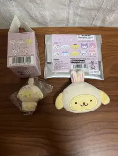 ちいかわ・サンリオコラボ　ヘアクリップ　キーホルダー　ポムポムプリン