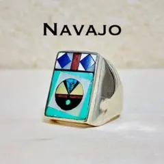 特Lサイズ　白青　真鍮Brass サンフェイス インディアンジュエリー SROT 特Lサイズ 白青 真鍮Brass サンフェイス インディアンジュエリー