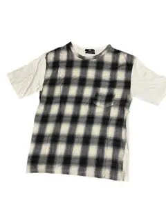 ダ*ル様 ハレ HARE Tシャツ日本製 古着 チェック柄 半袖胸ポケット付きのサムネイル