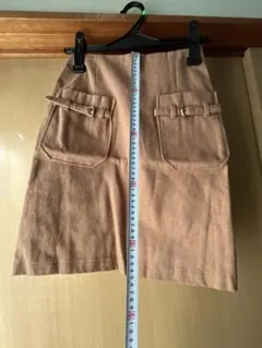 茶色 膝上タイトスカート ベルト付き 新品　タグ付き　マジェスティックレゴン　M