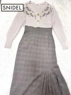 チェックスカート ロングスカート