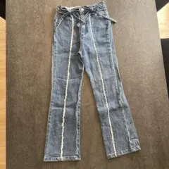 BY LOVE ITリボン刺繍付きデニムパンツ 120