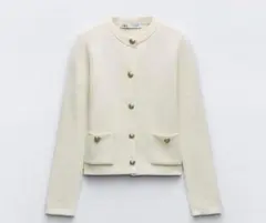 ZARA カーディガン　ゴールドボタン