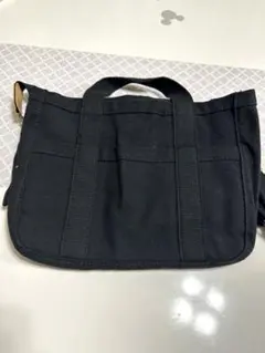 お値下げしました 黒いキャンバスショルダーバッグ