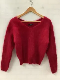 最終値下10.1◎A477◎リエンダ◎ニットセーター◎レッド◎Vネック