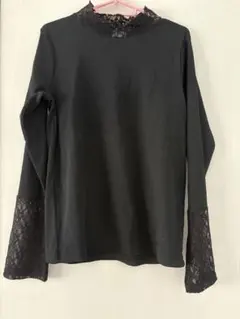 tal. by yumi. レース切替 長袖カットソー ブラック　未使用