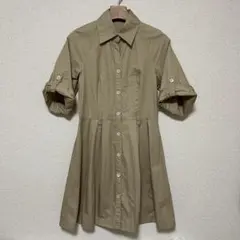 FRAY I.D フレイアイディー シャツワンピース ベージュ ミニ丈 ベルト