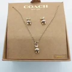 COACH ネックレス　ピアス　セット　クマ