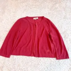ALMA　EN　ROSE　森英恵　リネン混　カーディガン　38（M)のサムネイル
