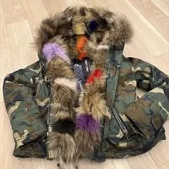専用迷彩柄ファー　ダウン　高級　M 美品