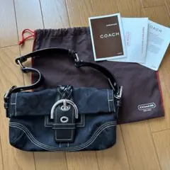 コーチ　coach バッグ　シグネチャー　黒