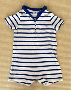 PETIT BATEAU ストライプロンパース 12m/74cm