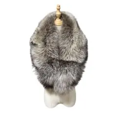 未使用級✨ SAGA FOX シルバーフォックス ショール 本毛皮 銀タグ