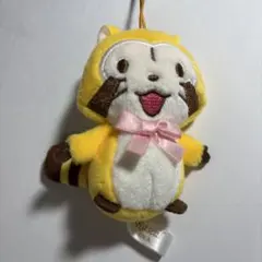 あらいぐまラスカル ぬいぐるみ マスコット ピンクのリボン