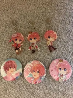 すとぷり　さとみ　アクリルキーホルダー・缶バッジ　6個セット
