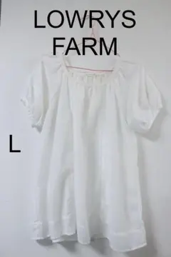 今日限り特価！プロフ必読LOWRYS FARM半袖レースカットソーL