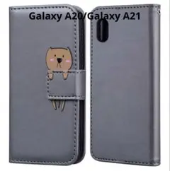 Galaxy A20/Galaxy A21 スマホケース 手帳型 ストラップ付き