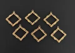 レジン枠　ひし形空枠6個セット