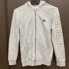 adidas フルジッパーパーカー グレー150サイズ