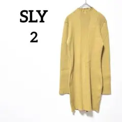【SLY】ニットワンピース マスタード 2 レーヨン ハイネック オシャレ 秋冬