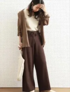 美品フリークスストア　ニットワイドパンツ