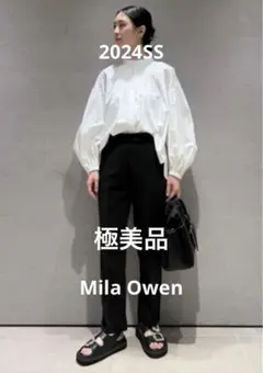 【hirami様専用】極美品MilaOwenセンタープレス後ゴムテーパードパンツ