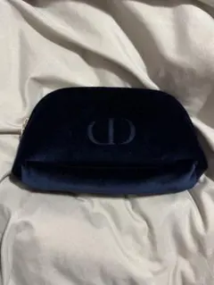 ディオール ネイビー ベルベット ポーチ