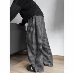 Y2K チェックワイドイージーパンツ