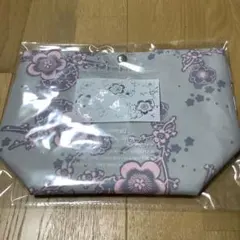 三越ミニトートバッグ　ノベルティ　未開封　グレーにピンク花柄のサムネイル