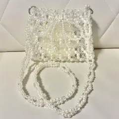 パール ビーズバッグ ショルダーバッグ