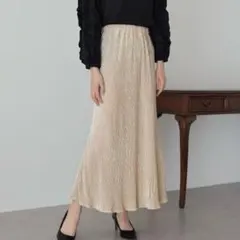 BLUEEAST プリーツベロアマーメイドスカート
