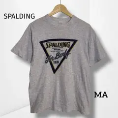 【スポルディング】ロゴプリントTシャツ 三角ロゴ グレー カジュアル MAのサムネイル