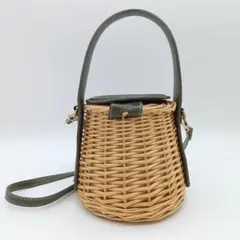 ZARA ザラ かご型バッグ ショルダーバッグ 2WAY ベージュ オリーブ