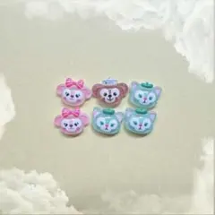 ディズニー ダッフィーフレンズ ネイルパーツ 6個セット