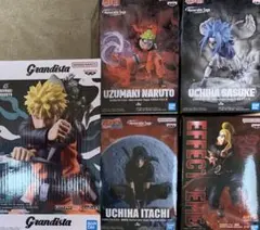 NARUTO プライズ　フィギュア　ナルト　サスケ　イタチ　デイダラ　セット