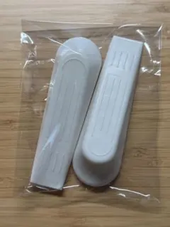 新品 ドアストッパー 2個セット ホワイト 樹脂製 滑り止め