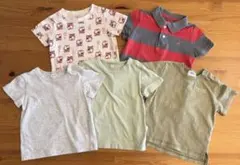 男の子　半袖Tシャツ　ポロシャツ5枚セット　まとめ売り　80〜95サイズのサムネイル
