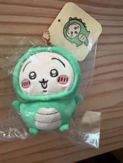 きょりゅくんをかぶったマスコットキーホルダー ちいかわ・ハチワレ・うさぎ ナガノキャラクターズ きょりゅくんを被ったちいかわマスコット