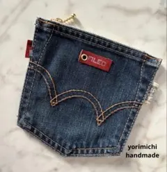 ポーチ　デニム　リメイク　ジーンズ　雑貨　ケース　小物入れ　雑貨　収納
