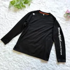 サイズXL✨MoveSport　アンダーシャツ　デサント　黒　長袖カットソー