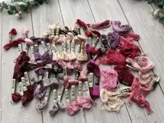 c*r様 【DMC】刺繍糸 未使用　ピンク系　まとめ売り　余り糸オマケ