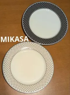 MIKASA 27cm 皿 2枚 ロマンテラス エボニーモザイクのサムネイル