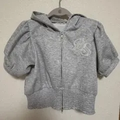 NICE CLAUP グレー半袖パーカー