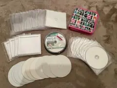 maxell DVD-R 7枚 TDK DVDーRWなど17枚 ケース24枚