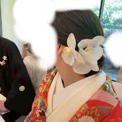 胡蝶蘭髪飾り　和装　結婚式　卒業式　成人式　ヘッドパーツ