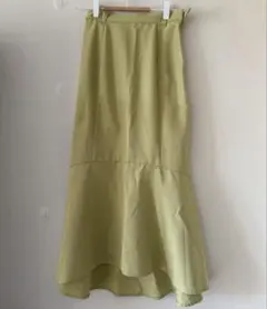 【NANO universe】ロングスカート マーメイド グリーン