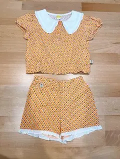 moimolnモイモルン　オレンジ花柄　セットアップ