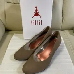 fitfit ブラウン パンプス