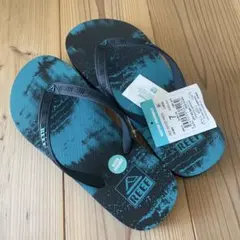 新品　REEF ビーチサンダル サイズ7 青/黒　25.6㎝のサムネイル